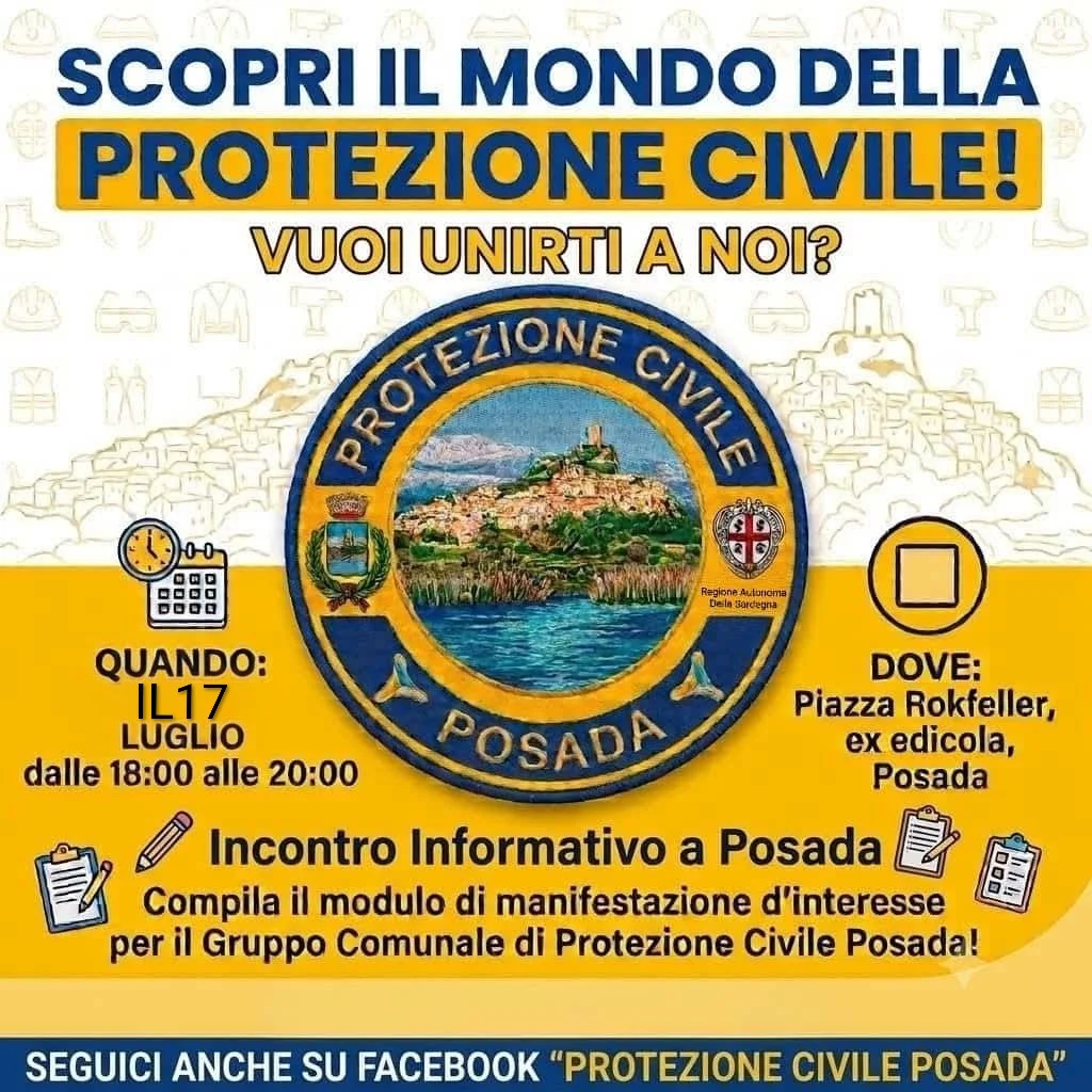 PROTEZIONE CIVILE POSADA: Nuove Adesioni!