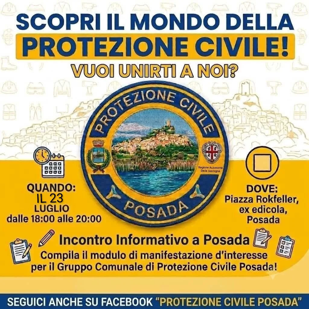 PROTEZIONE CIVILE POSADA: Nuove Adesioni!