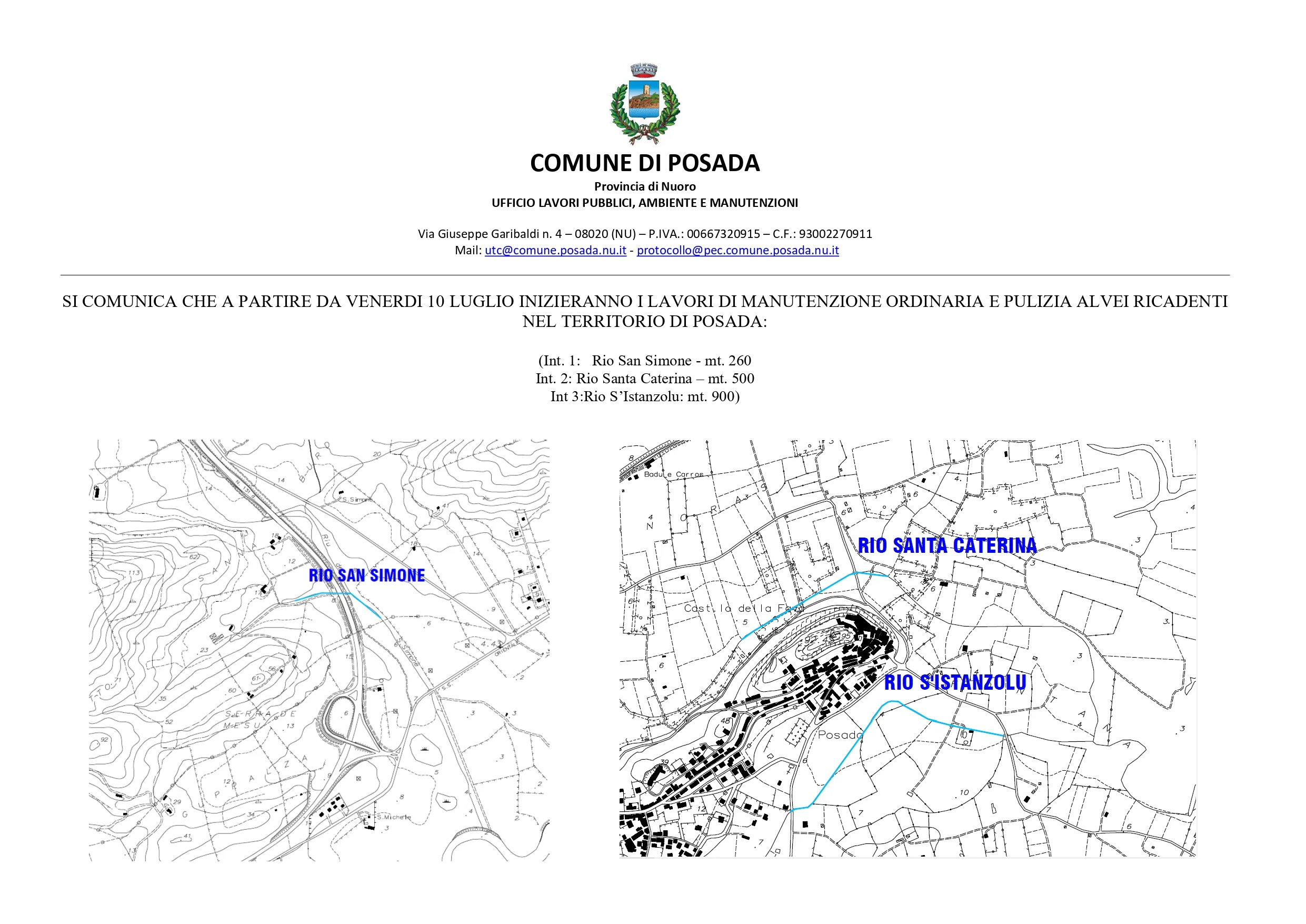 Avviso pulizia alvei
