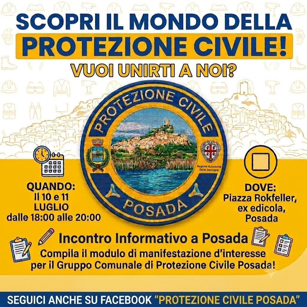 PROTEZIONE CIVILE POSADA: Nuove Adesioni!