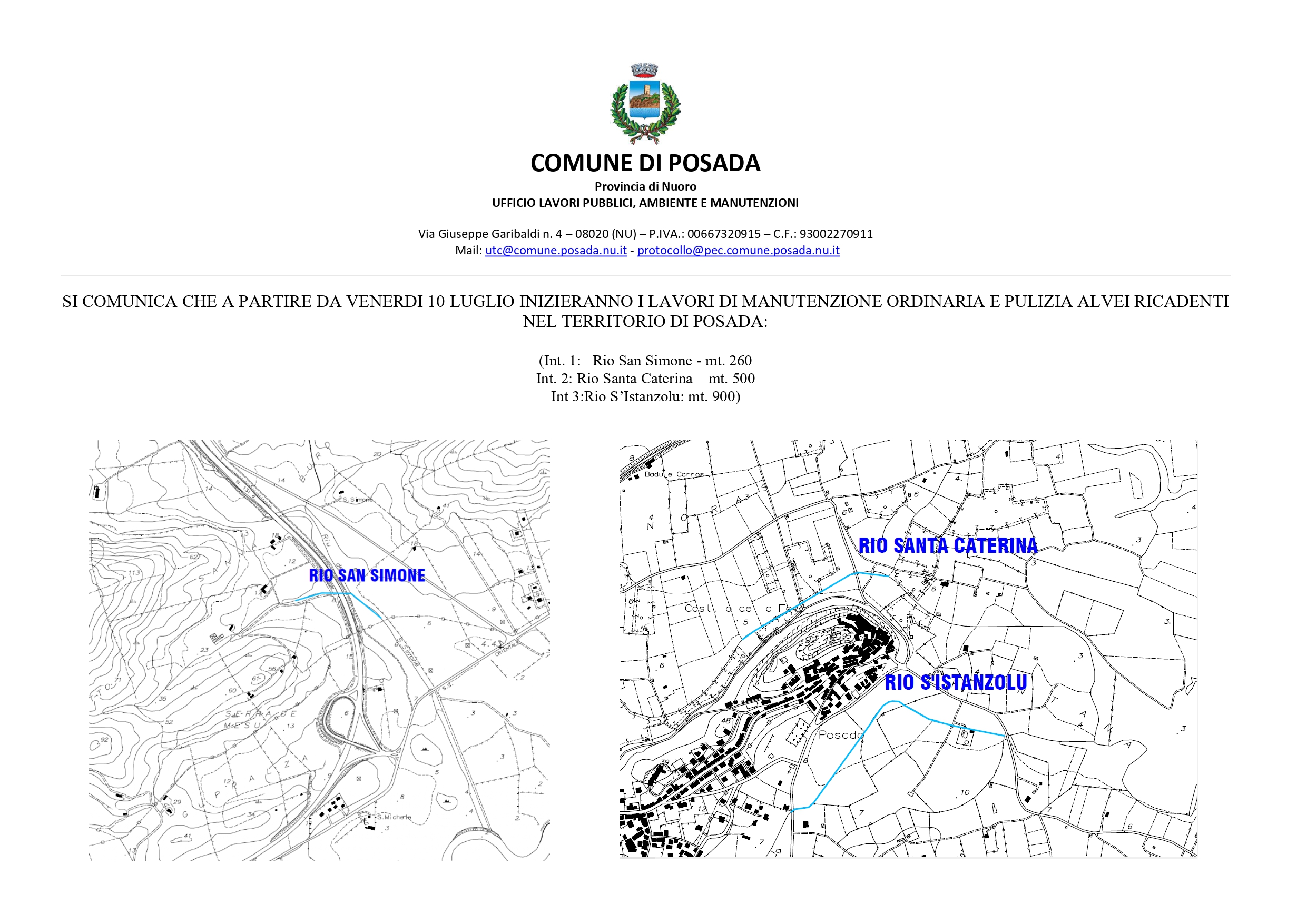 Avviso pulizia alvei