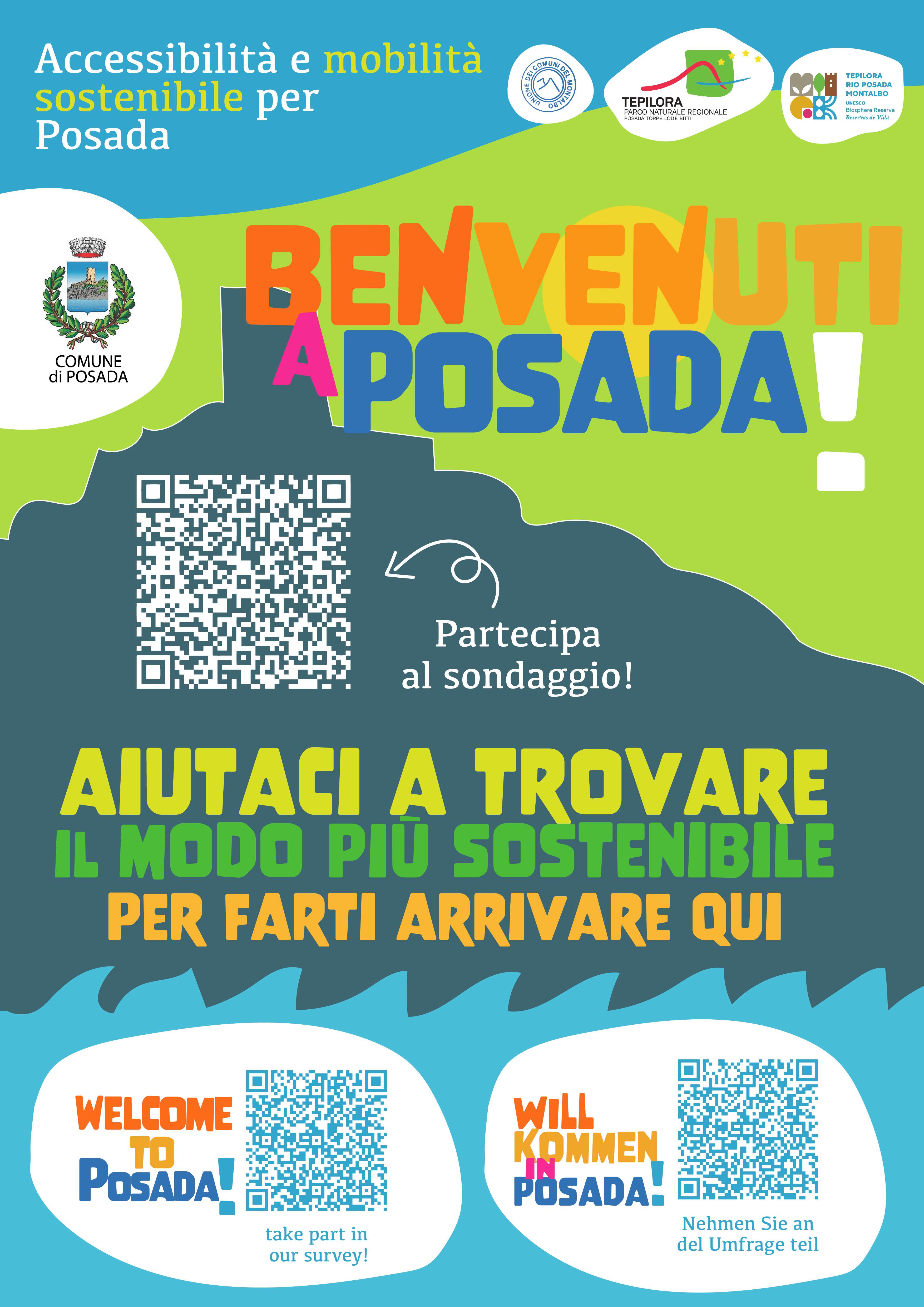 Benvenuti a Posada - Aiutaci a trovare il modo più sostenibile per farti arrivare qui!